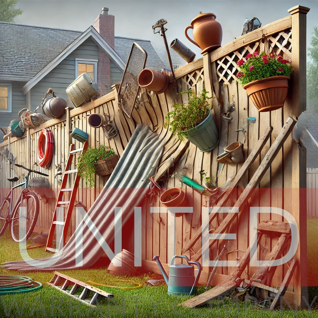 A realistic illustration of improper usage of a newly installed fence.